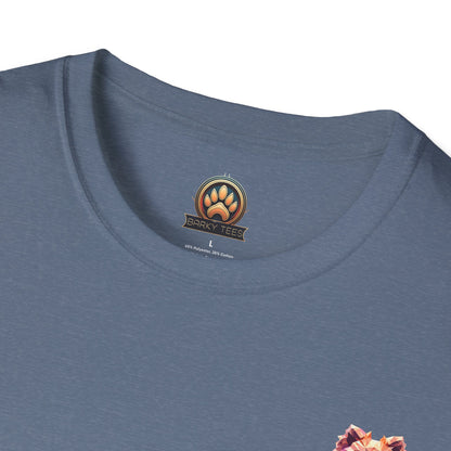 Polygon Pomeranian Dog T-Shirt - Pocket & Large Back Print