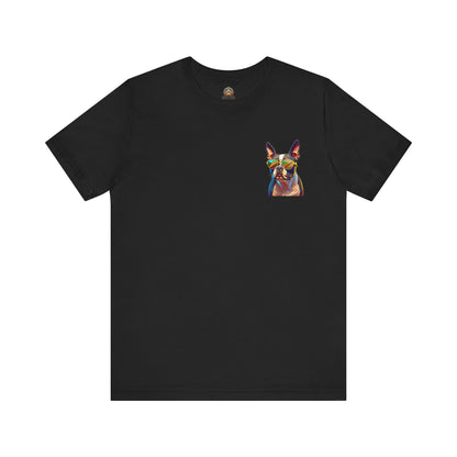 Shady Boston Terrier Tee - Pocket & Large Back Print