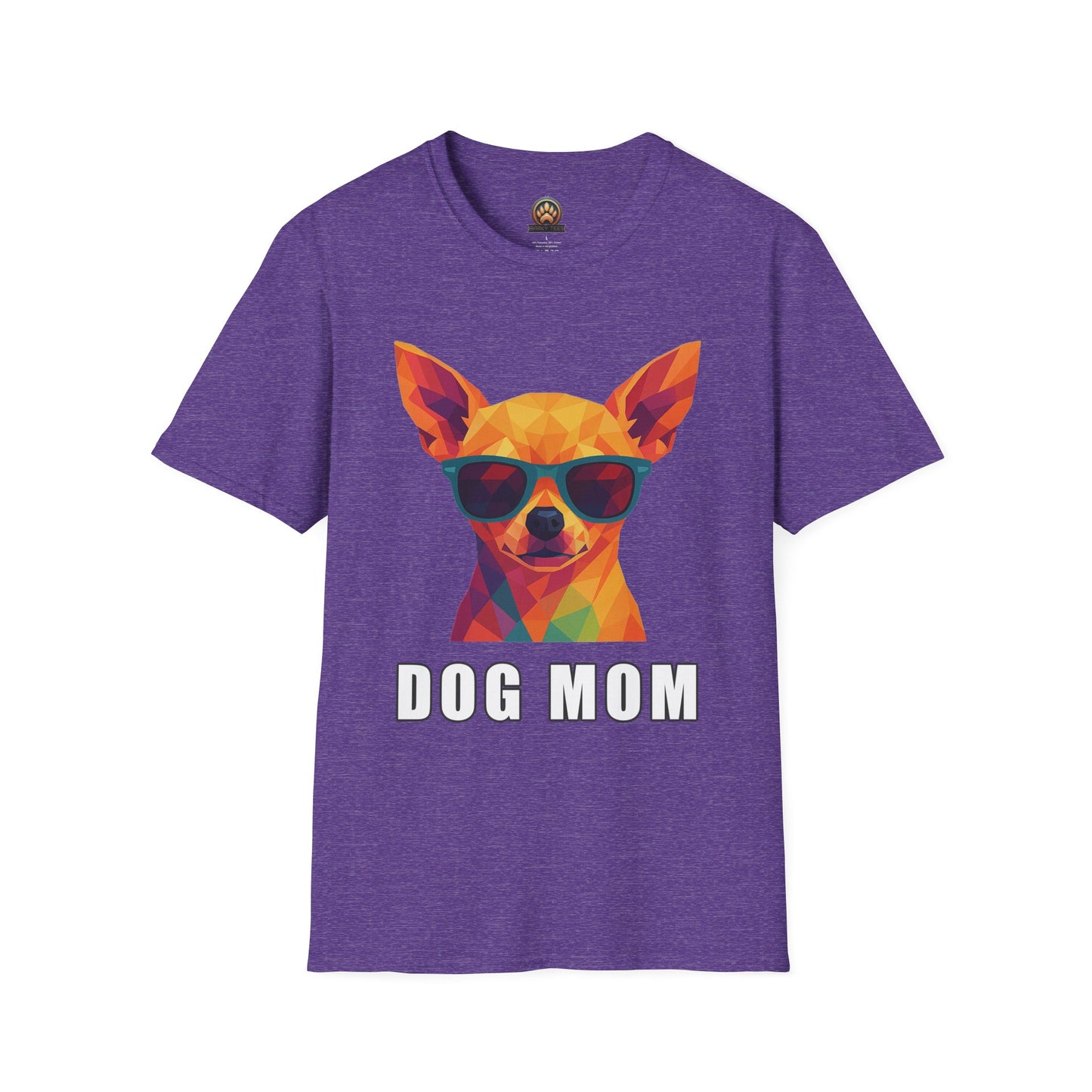Dog Mom Tee – Polygon Chihuahua Edition - Large Front Print Only