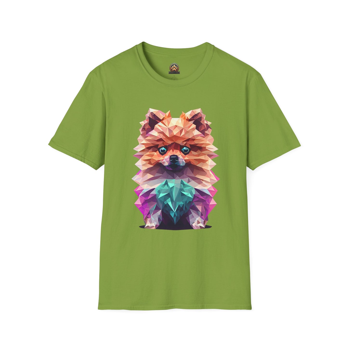 Polygon Pomeranian Tee - Large Front Print