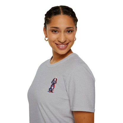 Polygon Style Pop Art Basset Hound T-Shirt - Pocket & Large Back Print