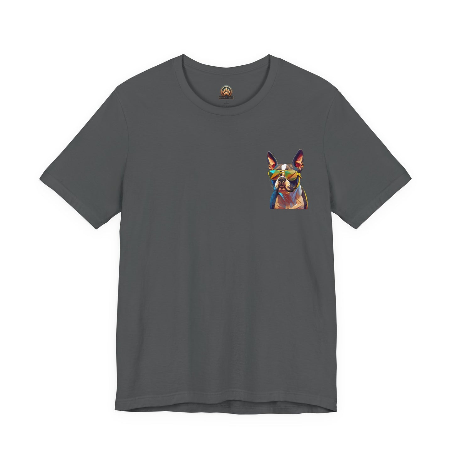 Shady Boston Terrier Tee - Pocket & Large Back Print