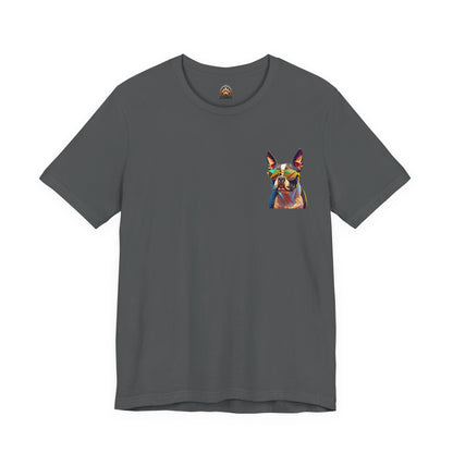 Shady Boston Terrier Tee - Pocket & Large Back Print