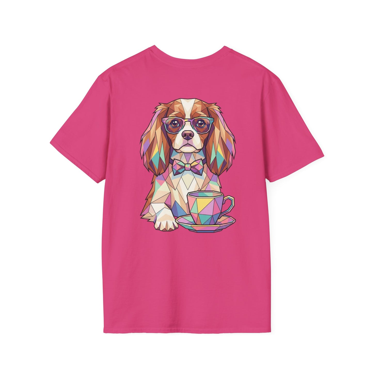 Tea Party Cavalier King Charles Tee - Pocket & Large Back Print