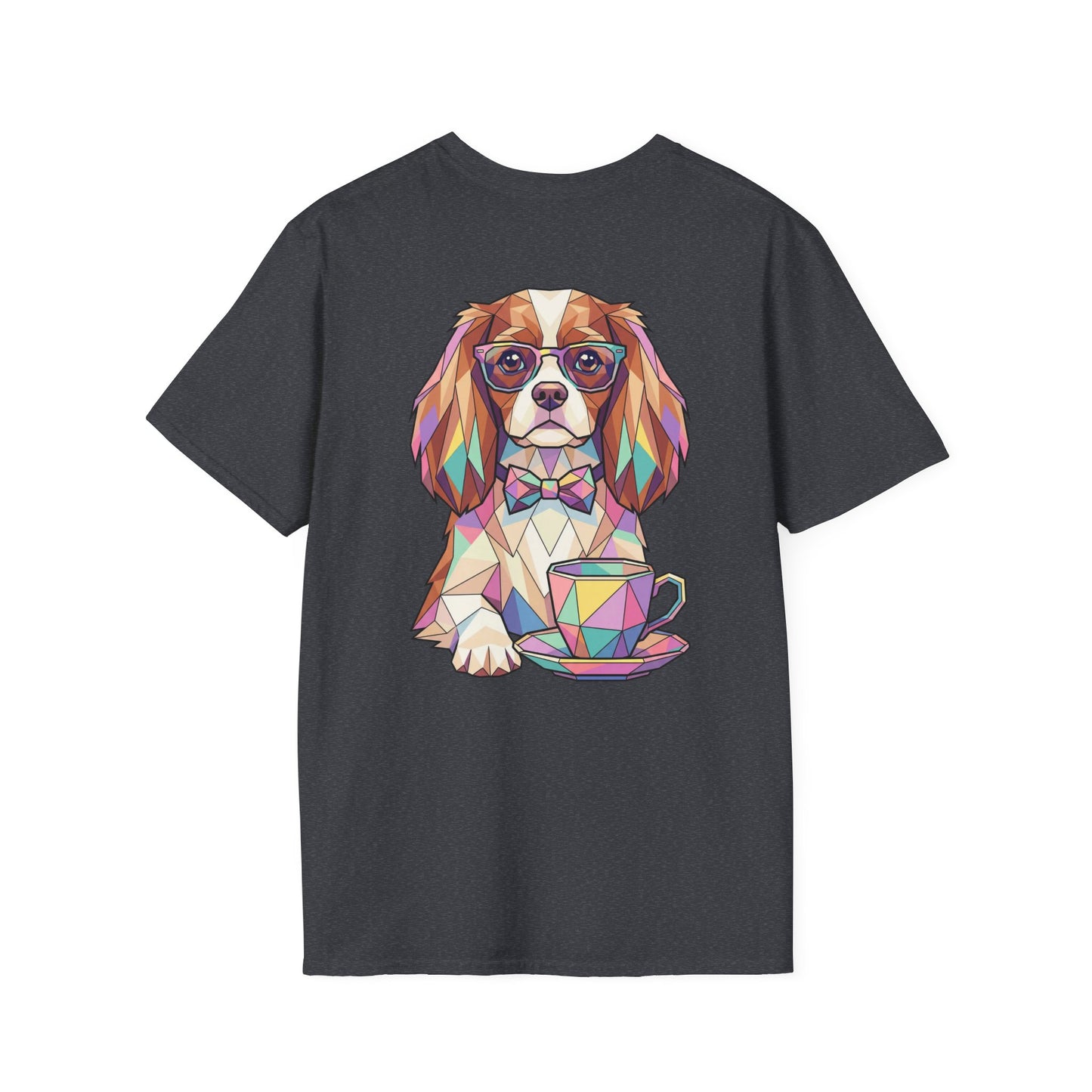 Tea Party Cavalier King Charles Tee - Pocket & Large Back Print