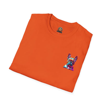 Polygon Style French Bull Dog T-Shirt - Pocket & Large Back Print