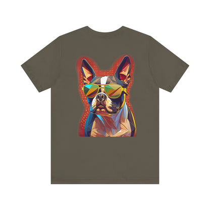 Shady Boston Terrier Tee - Pocket & Large Back Print