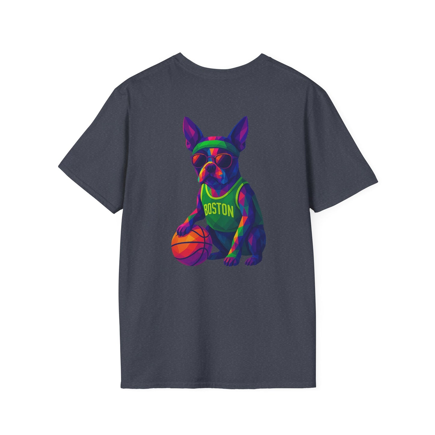 Boston Terrier Basketball Tee - Pocket & Large Back Print