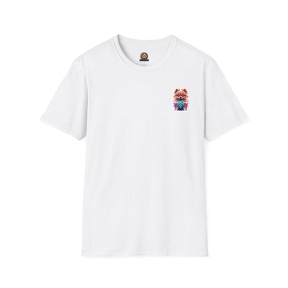 Polygon Pomeranian Dog T-Shirt - Pocket & Large Back Print