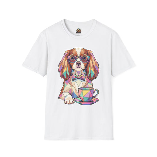 Tea Party Cavalier King Charles Tee - Large Front Print