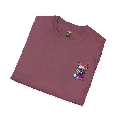 Polygon Style French Bull Dog T-Shirt - Pocket & Large Back Print