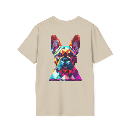 Polygon Style French Bull Dog T-Shirt - Pocket & Large Back Print
