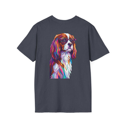 Portrait Cavalier King Charles Tee - Pocket & Large Back Print