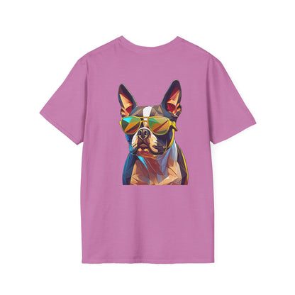 Sunny Boston Terrier Tee - Pocket & Large Back Print