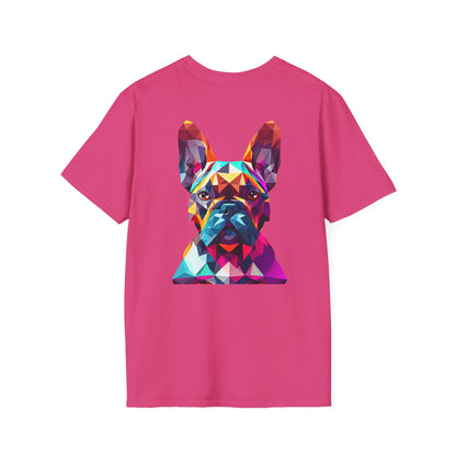 Polygon Style French Bull Dog T-Shirt - Pocket & Large Back Print