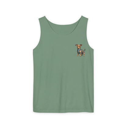 Polygon Style Pop Art Chiweenie Dog Tank Top - Front Pocket Print Only