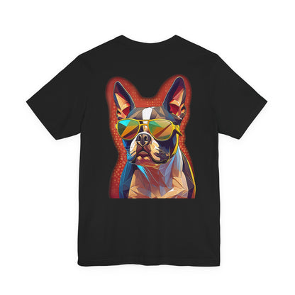 Shady Boston Terrier Tee - Pocket & Large Back Print