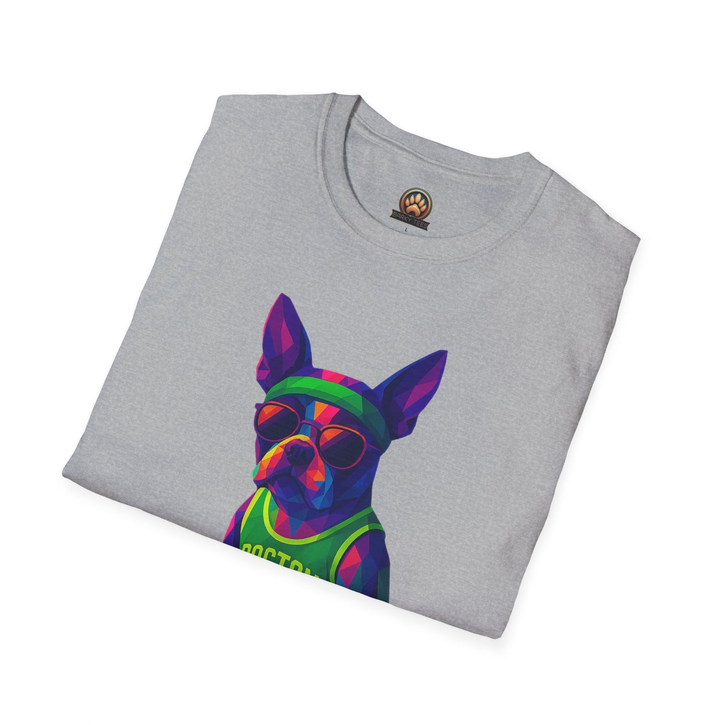 Boston Terrier Basketball Tee - Large Front Print