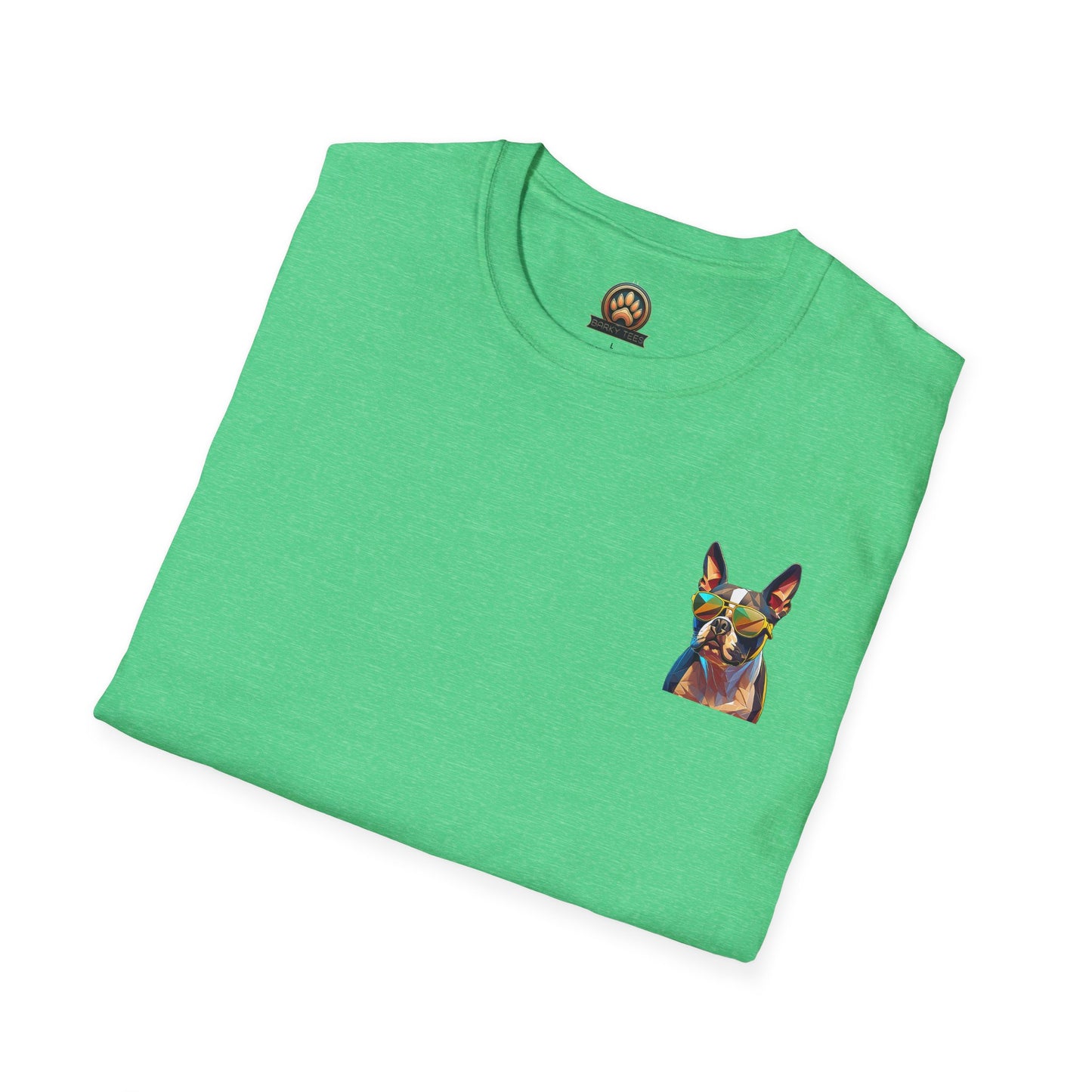 Sunny Boston Terrier Tee - Pocket & Large Back Print