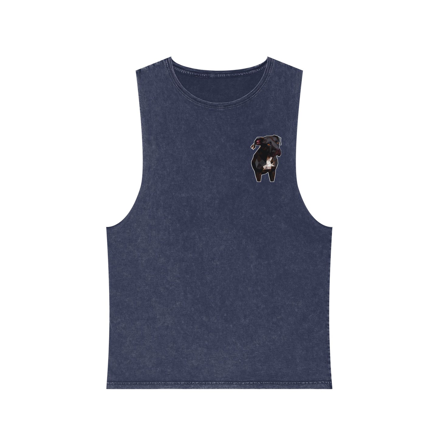 Polygon Pitbull Stonewash Tank - Pocket & Large Back Print