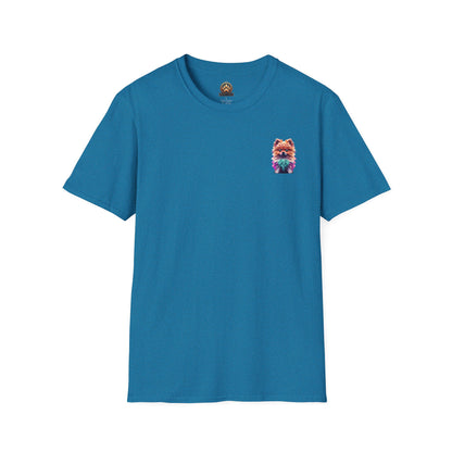 Polygon Pomeranian Dog T-Shirt - Pocket & Large Back Print