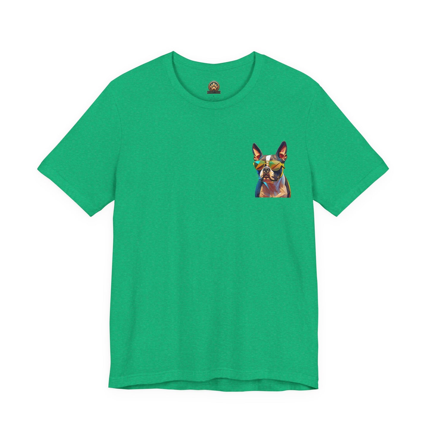 Shady Boston Terrier Tee - Pocket & Large Back Print