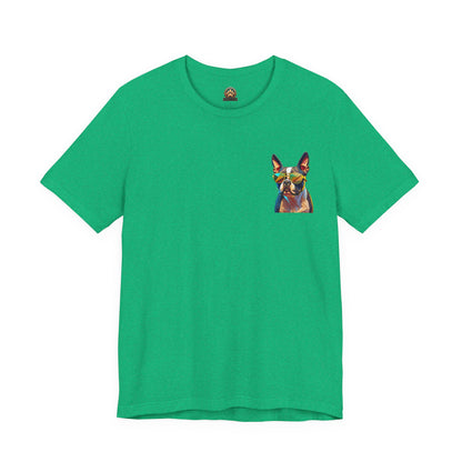 Shady Boston Terrier Tee - Pocket & Large Back Print