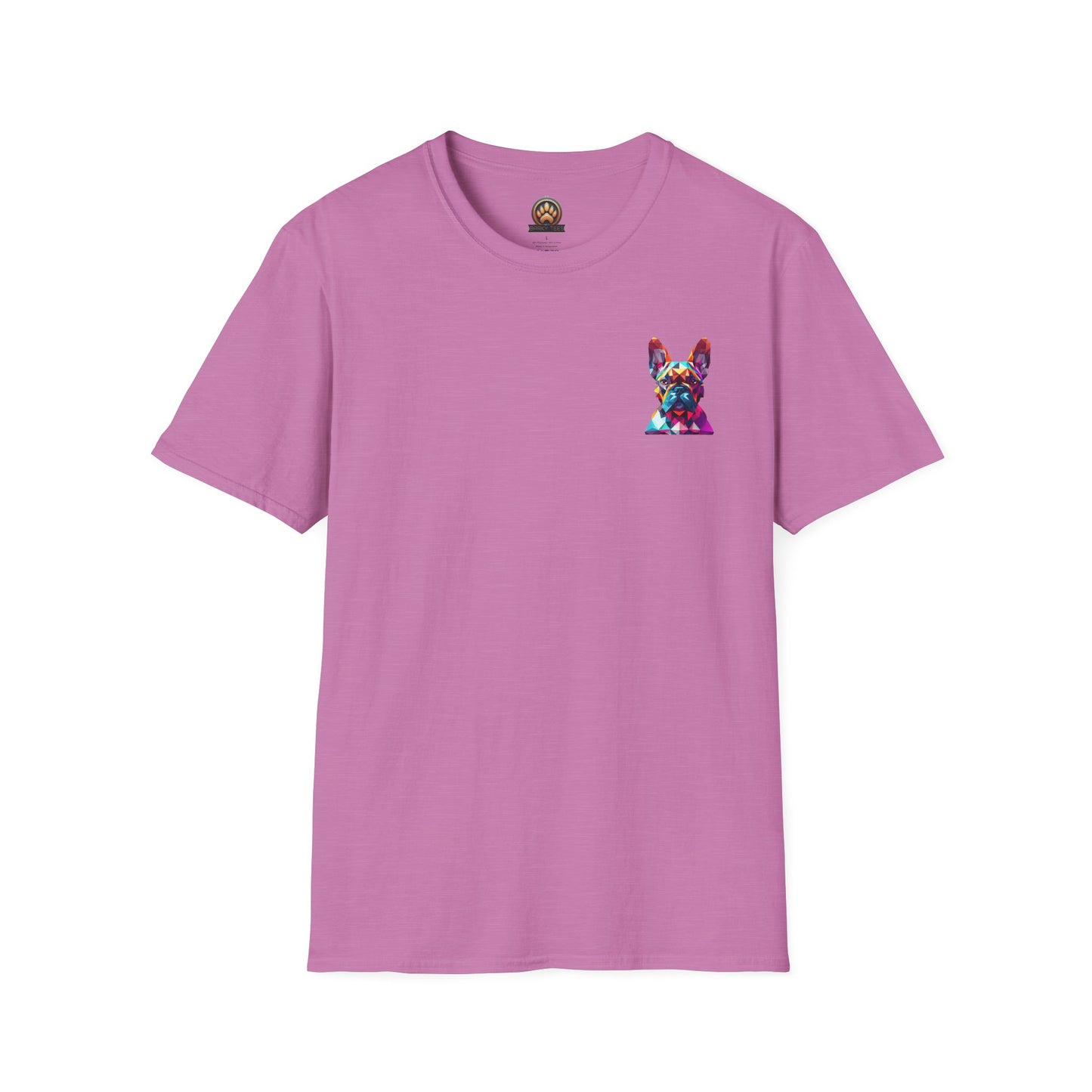 Polygon Style French Bull Dog T-Shirt - Pocket & Large Back Print