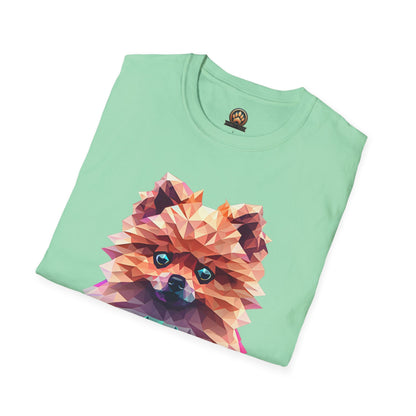 Polygon Pomeranian Tee - Large Front Print