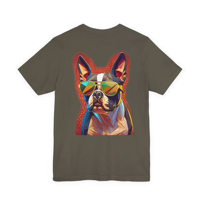 Shady Boston Terrier Tee - Pocket & Large Back Print