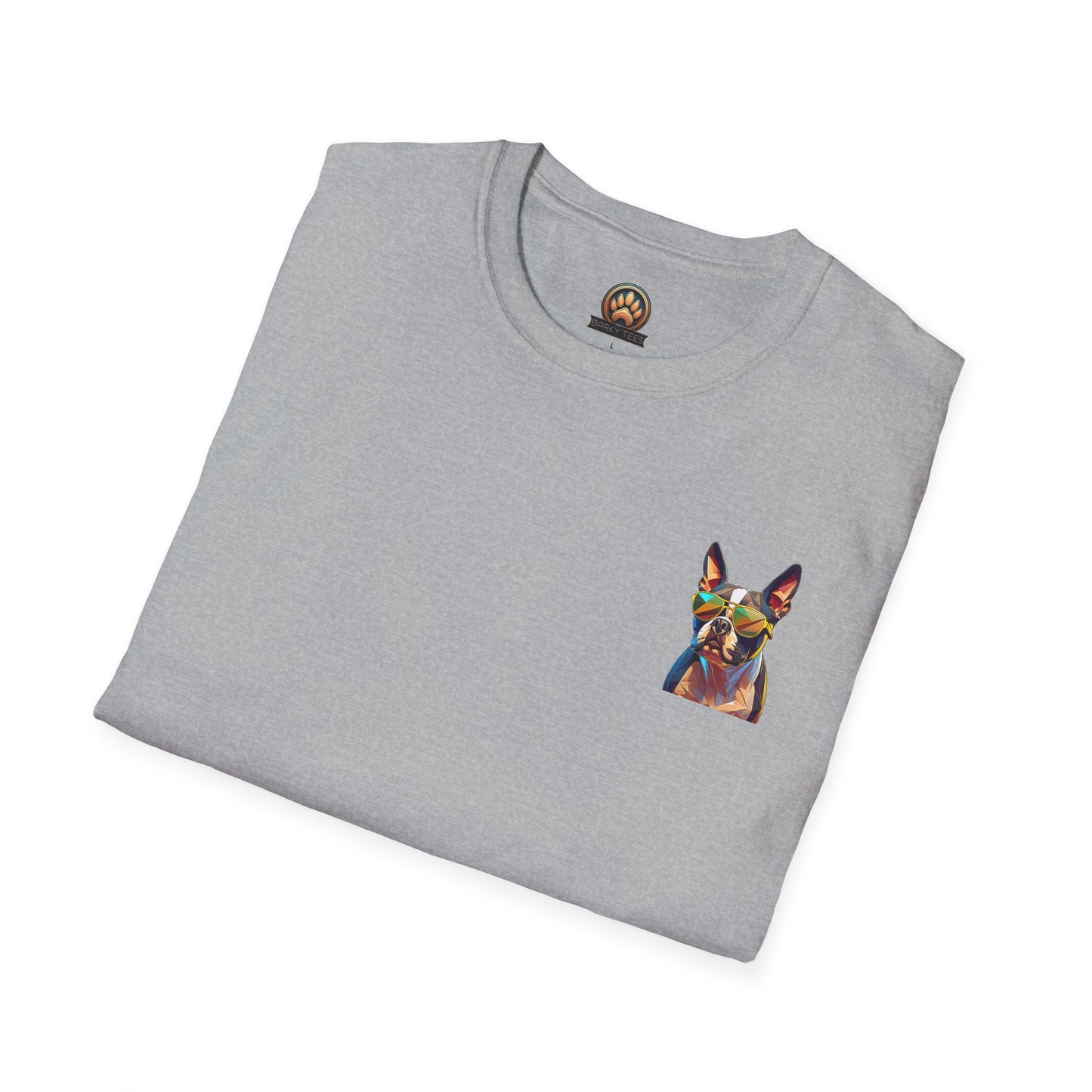 Sunny Boston Terrier Tee - Pocket & Large Back Print