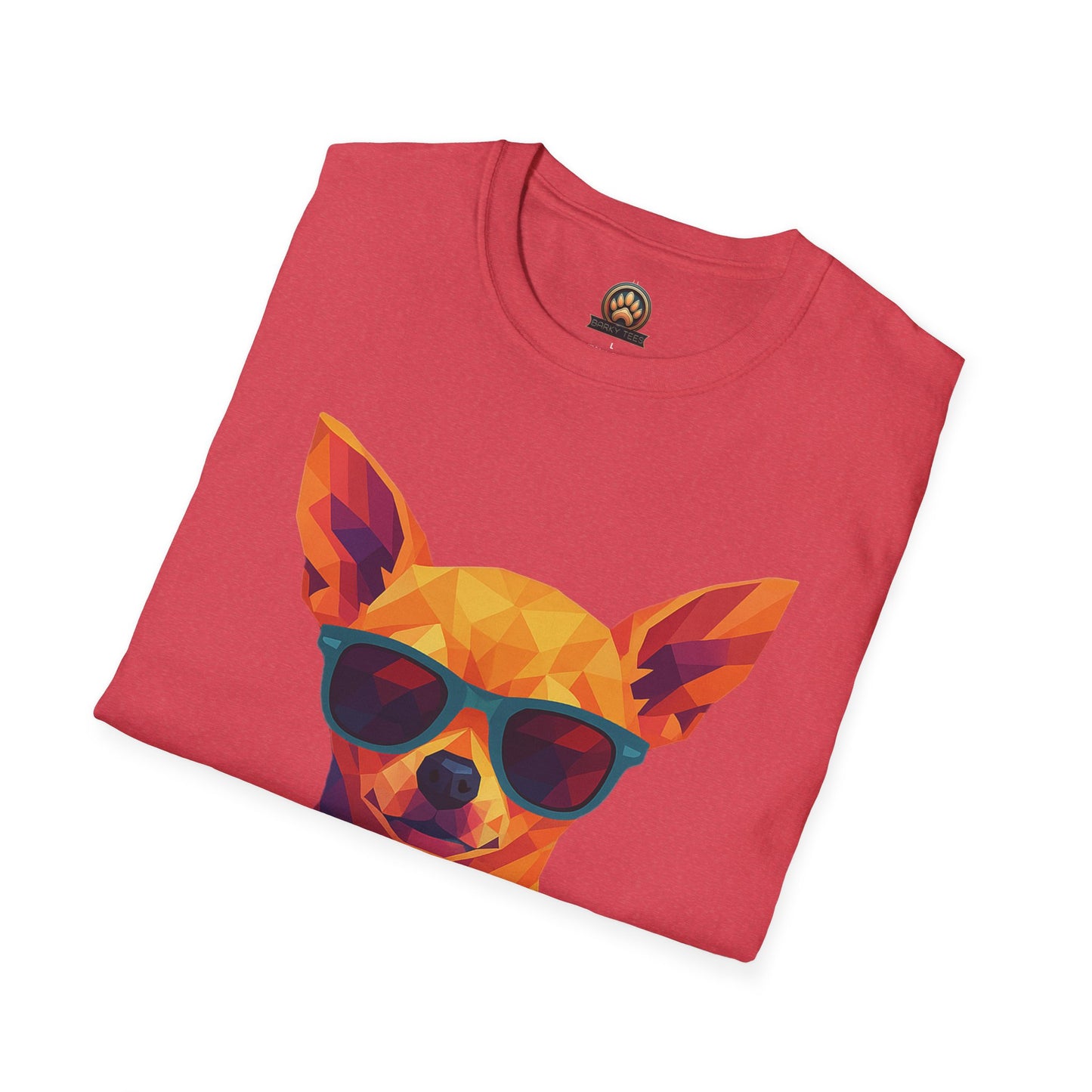 Dog Mom Tee – Polygon Chihuahua Edition - Large Front Print Only