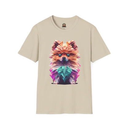 Polygon Pomeranian Tee - Large Front Print