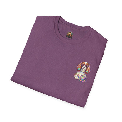 Tea Party Cavalier King Charles Tee - Pocket & Large Back Print