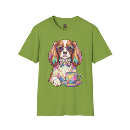 Tea Party Cavalier King Charles Tee - Large Front Print