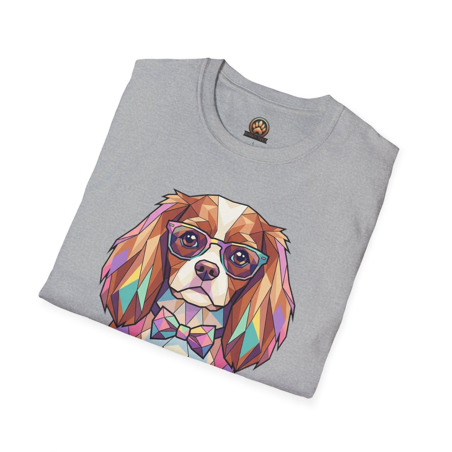 Tea Party Cavalier King Charles Tee - Large Front Print