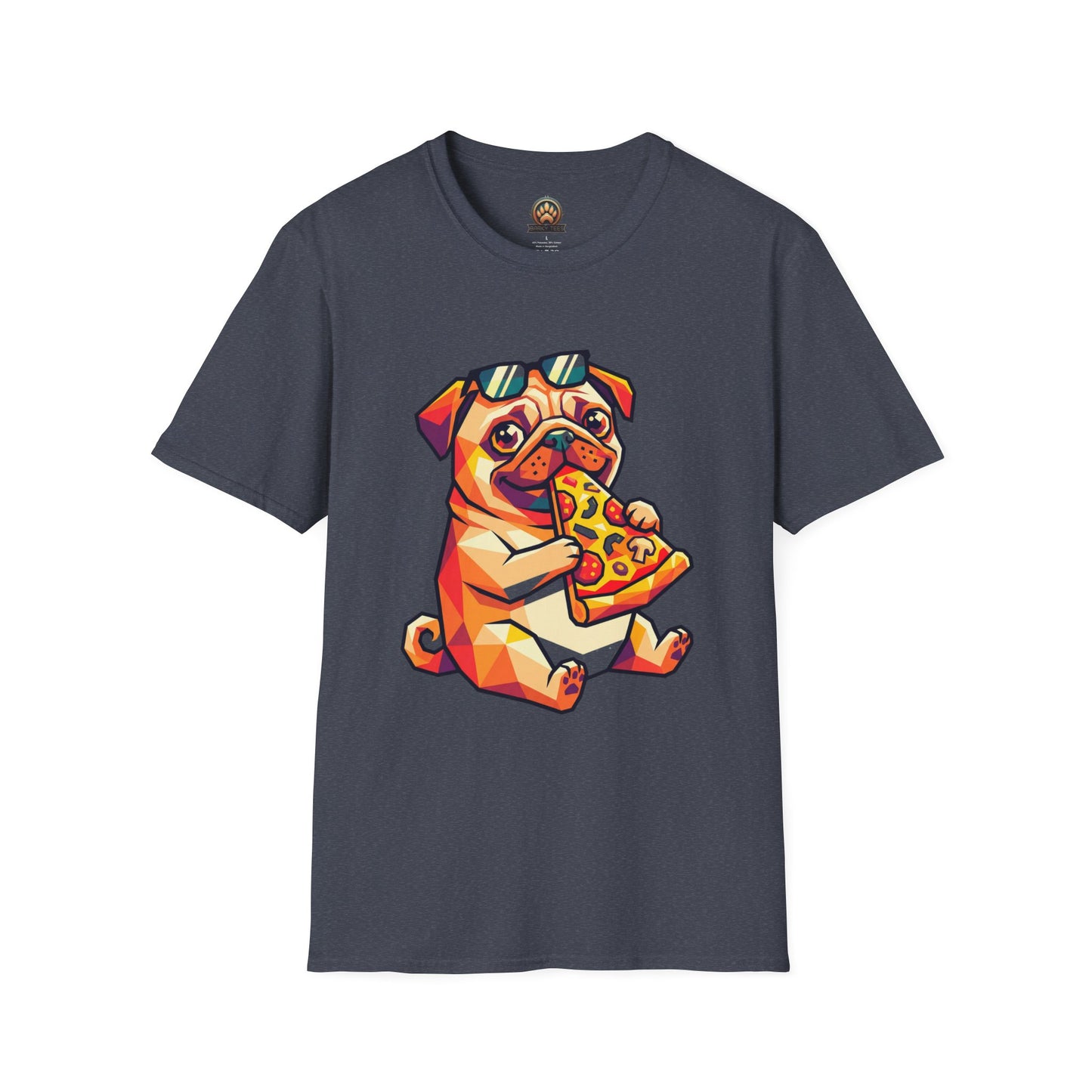Pizza Pug Tee - Large Front Print