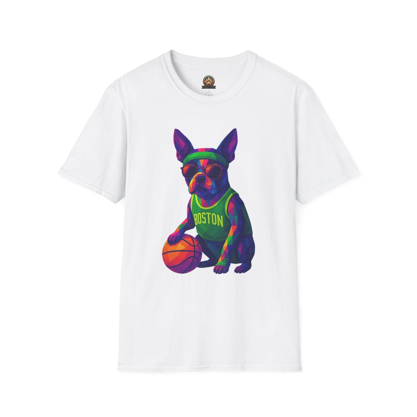 Boston Terrier Basketball Tee - Large Front Print