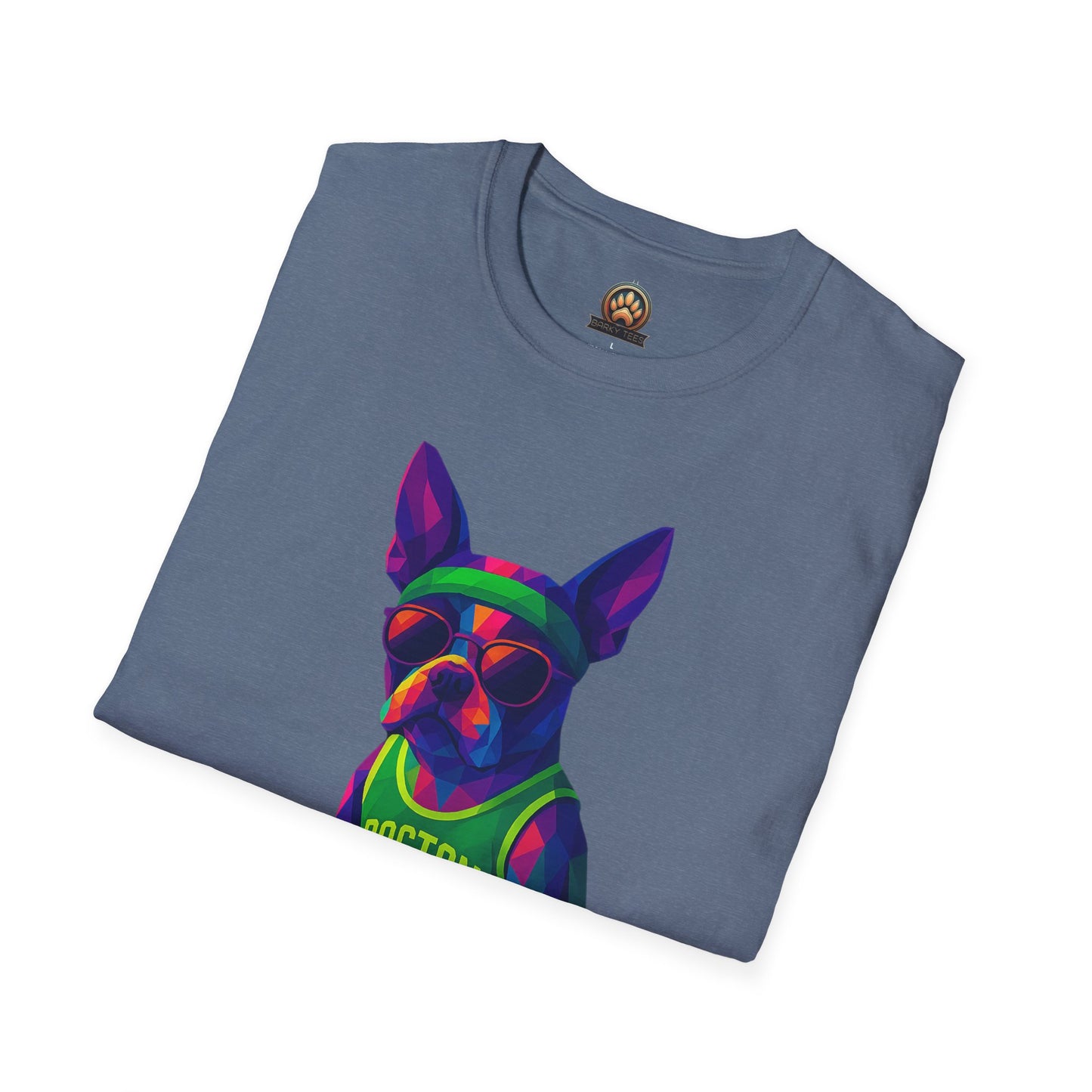 Boston Terrier Basketball Tee - Large Front Print