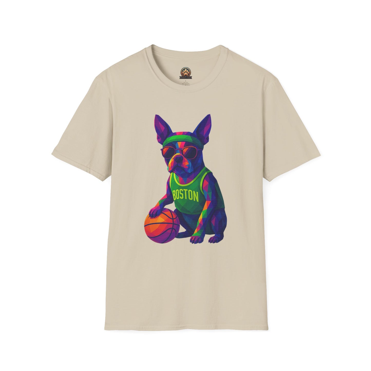 Boston Terrier Basketball Tee - Large Front Print
