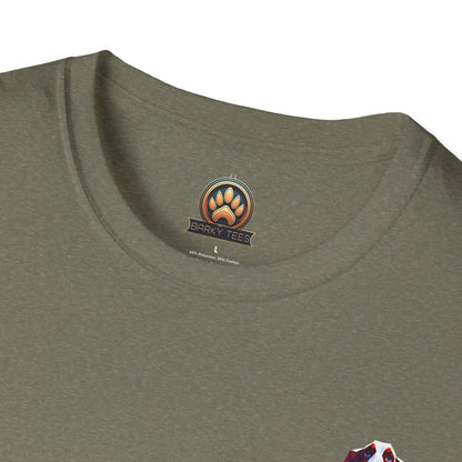 Polygon Style Pop Art Basset Hound T-Shirt - Pocket & Large Back Print