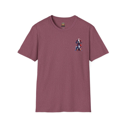 Polygon Style Pop Art Basset Hound T-Shirt - Pocket & Large Back Print