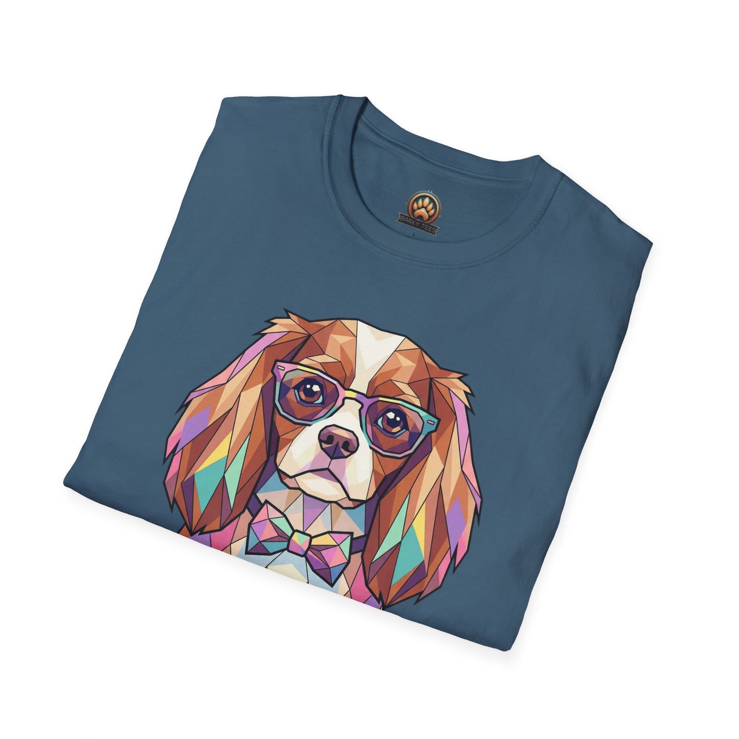 Tea Party Cavalier King Charles Tee - Large Front Print