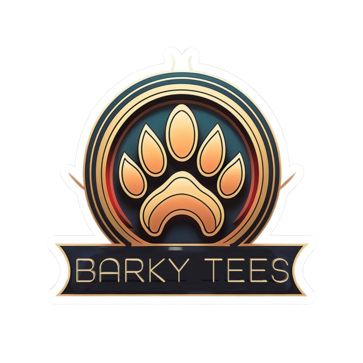Stylish Barky Tees Kiss-Cut Sticker