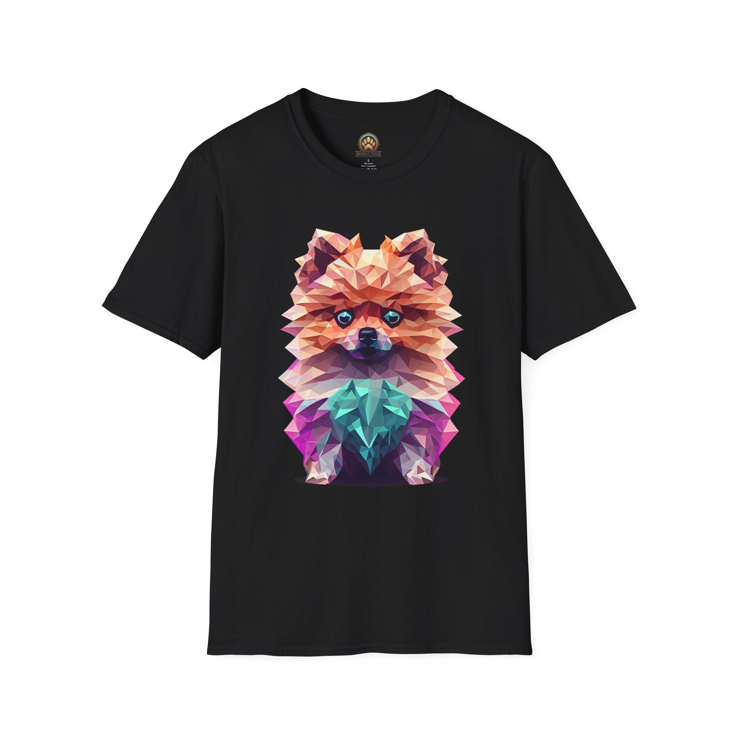 Polygon Pomeranian Tee - Large Front Print