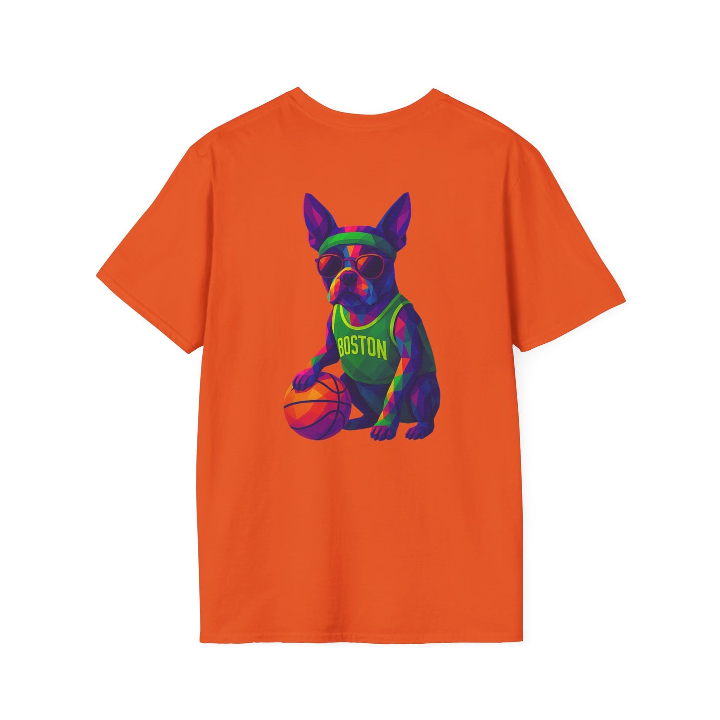 Boston Terrier Basketball Tee - Pocket & Large Back Print