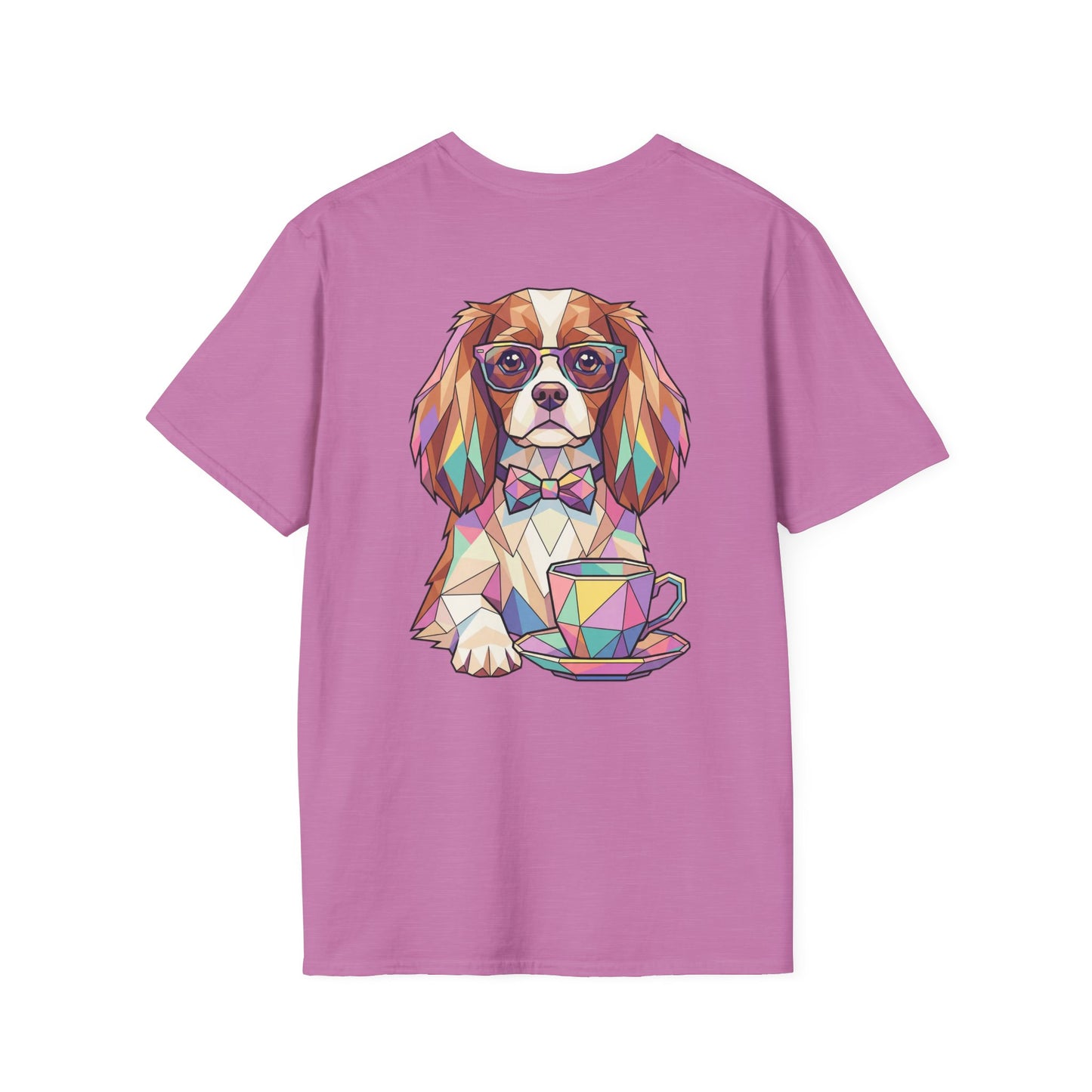 Tea Party Cavalier King Charles Tee - Pocket & Large Back Print