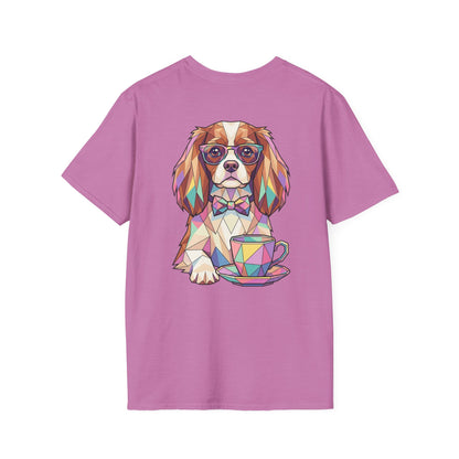 Tea Party Cavalier King Charles Tee - Pocket & Large Back Print
