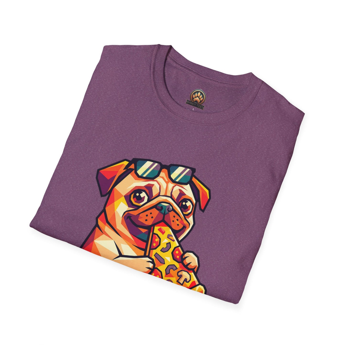 Pizza Pug Tee - Large Front Print