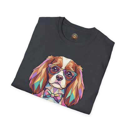 Tea Party Cavalier King Charles Tee - Large Front Print